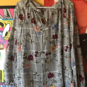 Stitch fix-Brina&Em Enid Split Neck Peasant Blouse